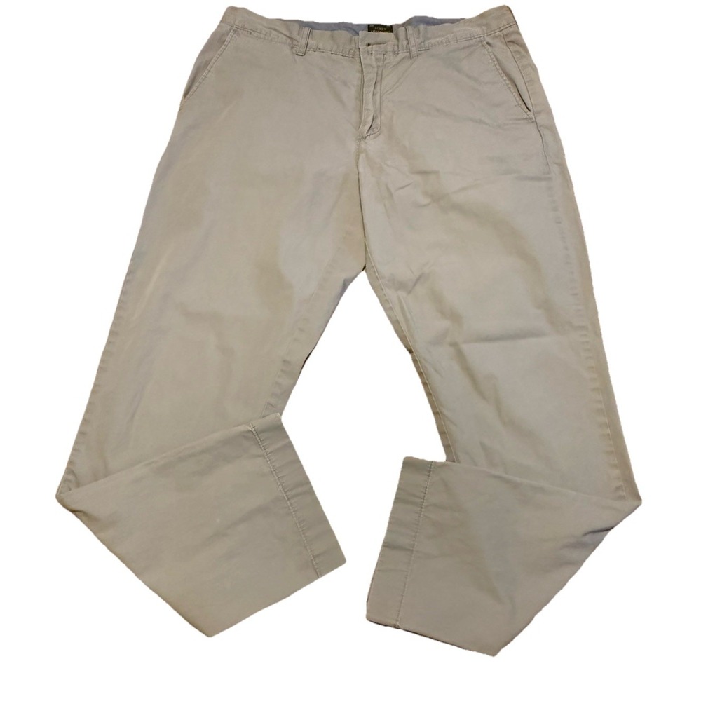J Crew Pants Mens 32/32 Tan Performance Stretch 770 Straight Chino Flat‎ Front